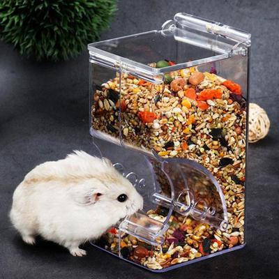 Distributore di cibo per criceti, alimentatore automatico, coniglio, acrilico, per animali domestici