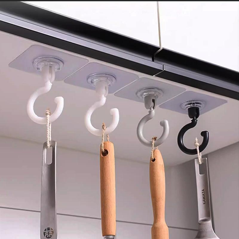 

No-hole Hanging Swivel Non-marking Powerful Ceiling Hooks белый