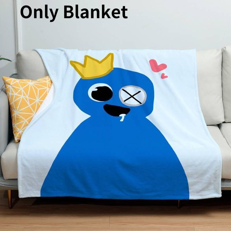 Gemütliche Cartoon Rainbow Friends Fleece-Kuscheldecke Für Kinder Weiches Plüschmaterial