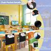 12pz Tasca Organizer per Schienale Sedia Scolastica con Slot per Etichetta e Tasche Multiple per Aula Scolastica