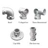 1\2''/3\4"/1'' Pipe Fitting Connector Fixed buckle Circular Frame Fasteners Aluminum Alloy Steel Elbow Circular Pipe Connector