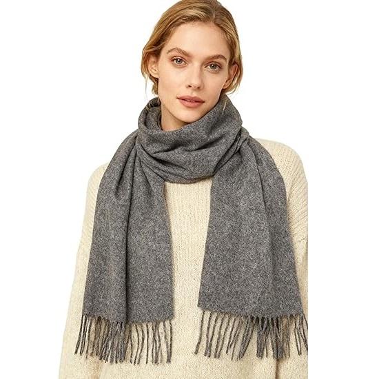 200*70cm Winter Soft Warm Cashmere Scarf Solid Color Shawls Wraps Long Blanket Scarf with Tassels