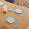Nordic Linen Table Placemat Set Solid Color Heat Resistant Burlap Dining Mats Kitchen Table Western Food Plate Cup Mat Decor