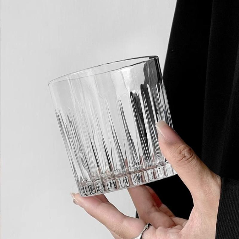 Whiskey Glass Cup Coffee Cups Glassware Set  Wine Glasses Luxury Drinkware Cold Latte Cup Simple Style Glass Drink Cup