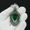 Emerald, Green Apatite Gemstone Silver Pendant, 925 Sterling Silver Jewelry Pendant, Emerald Pendant For Women Pendant For Gifts For Her