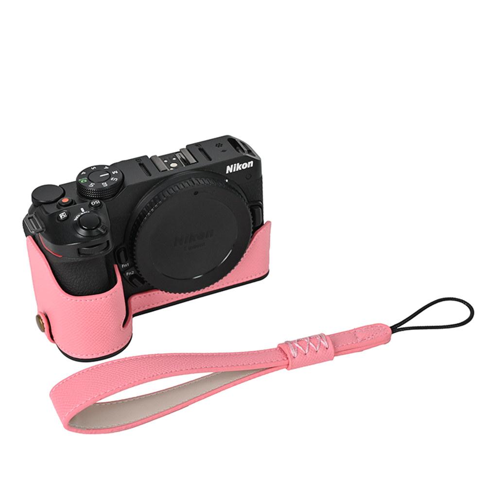 Z50 Handabdruck PU Leder Kamera Halbkörpergehäuse für Nikon Z50 Z30 Batterieöffnung Bodenabdeckung mit Handschlaufe