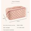 New Plaid Cosmetic Pu Bag Pillow Makeup Pouch Womens Largecapacity Luxury Wash Bag Multifunctional Travel Toiletry Kit Handbag