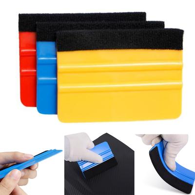 Auto Film Wrap Tools Squeegee Vinyl Wrapping Spatula Window Film Scraper Cutter Color Change Film Scraper With Cloth Flannel