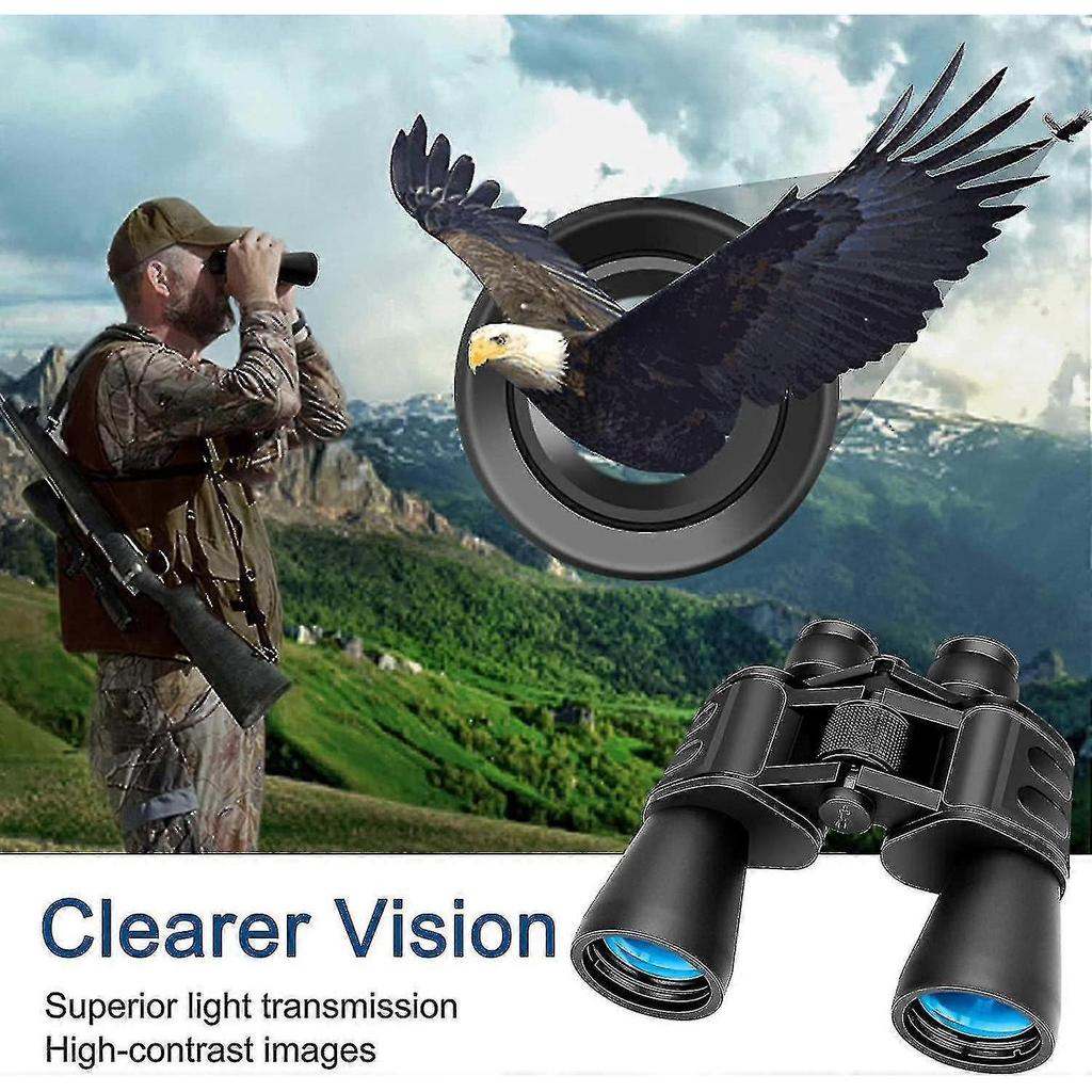 Binoculars For Adults,20x50 High Power Binoculars Low Light Night Vision,waterproof Binocular Bak4 Prism Fmc Lens,for Sports Spotting Outdoor Camping