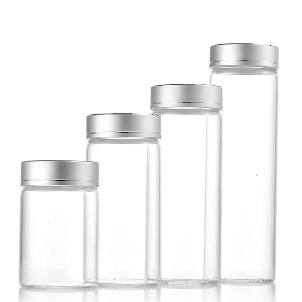 Mini Glass Sealed Jars Transparent Glass Sealed Can Durable Glass Storage Bottle