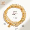 Gelber Rutilquarz & Amethyst Reichtum Anziehungs Armband - Goldenes Tigerauge, Glücksverstärkender Kristall Schmuck für Frauen