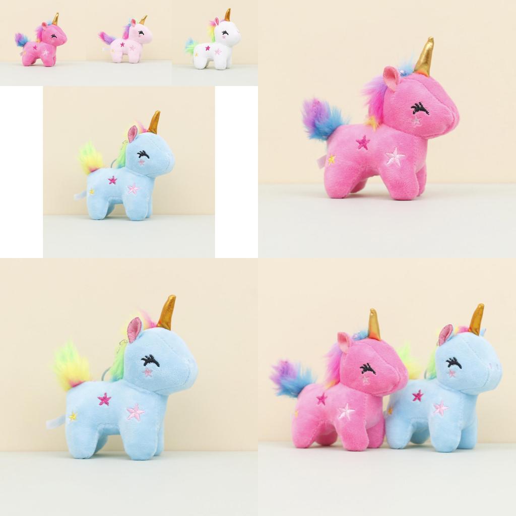 Adorable Unicorn Plush Keychain Cute Stuffed Animal Wedding Gift Bag Charm
