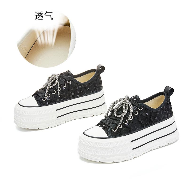New bow little white shoes women's autumn platform muffin shoes casual versatile shoes children's fashion women's shoes trend