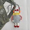 Fafunny Big Mouth Woven Crossbody Bag With Fabric Material For Street Fashion