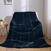 Starry Night Waves Flannel Blanket Warm Soft Halloween Christmas Couch Warm Cozy Decorative Decor Gift for All Season