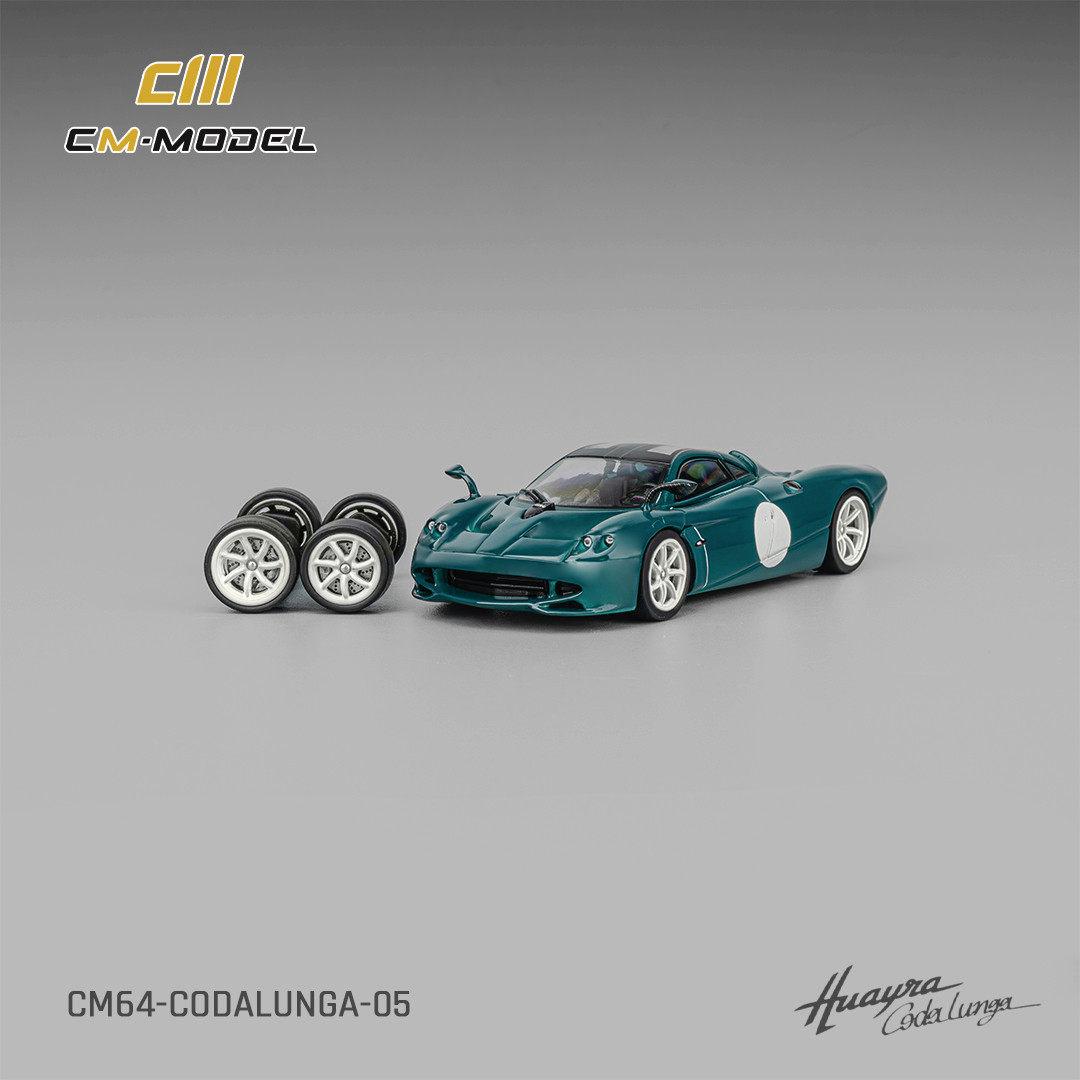 

In-stock CM 1:64 Codalunga Pagani Huayra Green alloy car model белый