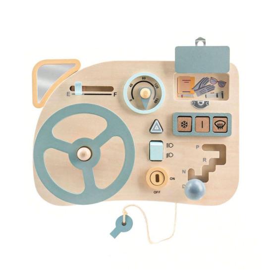 LED Light Switch Busy Board Toddler Light-up Switch Control Wooden Board Fine Motor Skills Kids Educational Learning Activity Game Board Toy