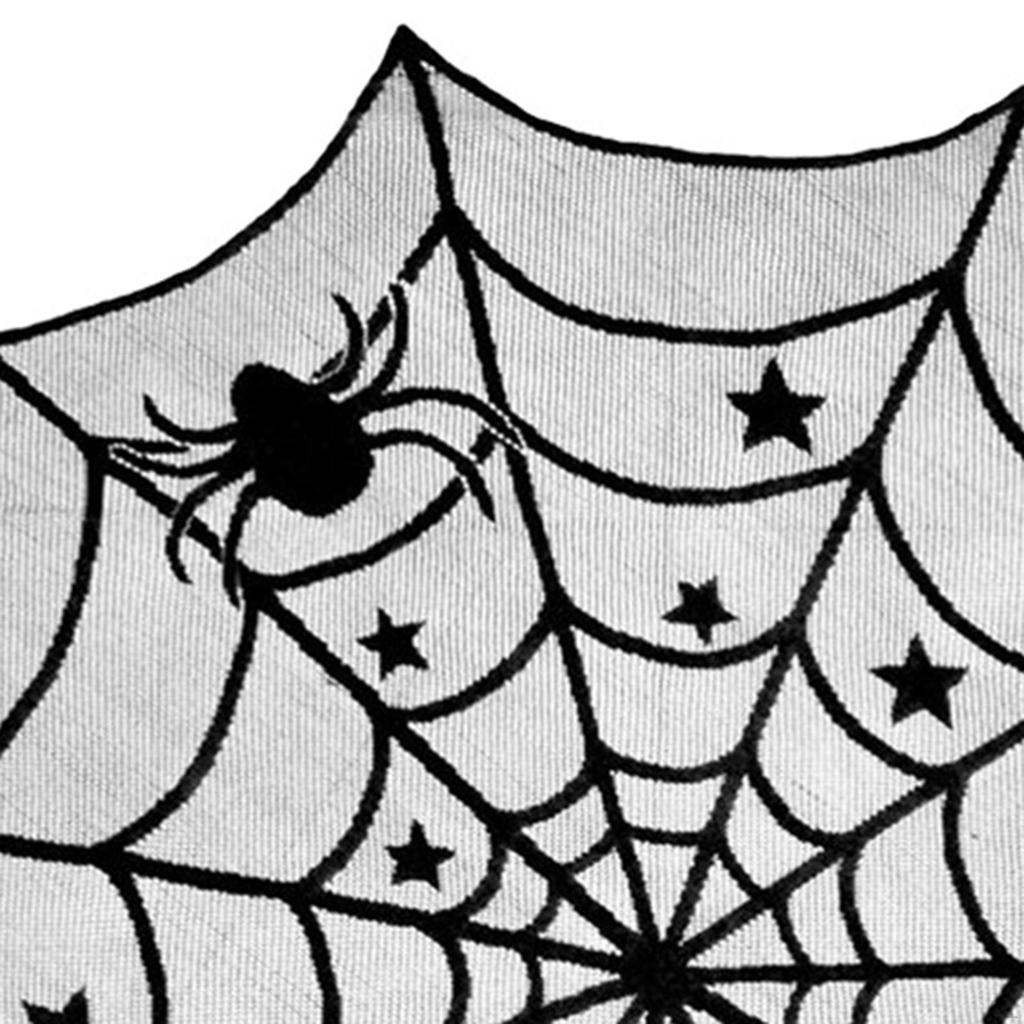Spiderweb Round Tablecloth for Halloween Party Decor