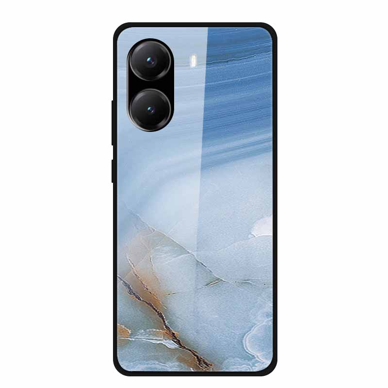 Tempered Glass Case For Poco X7 Pro Back Cover PC Hard Shockproof Cases for Xiaomi PocoX7 Pro Funda Marble Texture Fashion Coque