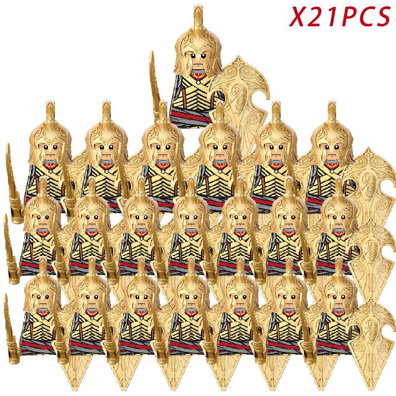 New 8pcs/lot MOC Uruk-hai Orc Army Group Orcus Figures Model Building Blocks LOTR Bricks Medieval Toys for Children gifts