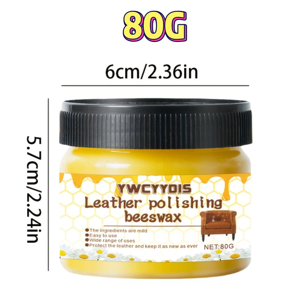 

80g Multi-Purpose Beeswax Leather Care Wax-Gentle Cleansing, Polishing & Protection for Sofas,Shoes,Bags - Removes Dust & Stains 80g
