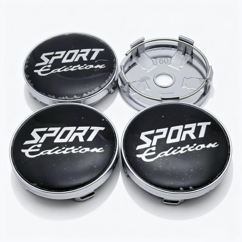 4pcs Sport Edition Logo Emblem Car Wheel Center Caps O.D 60MM 56MM Rim Hubcaps Dust Cover Wheels Hub Cap Replace Car Accessories