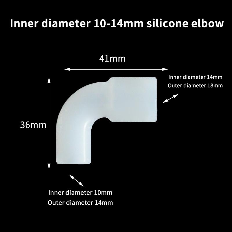 1 sztuka Silikonowy Kolanko Miękkie Twarde Rury Złączka Zmienna Średnica Elastyczny Kąt Prostego Gumowa Złączka Akwarium Nawadnianie Ogród