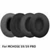 1 Pair Washable Headphones Earpads Protein Leather Earpads for MCHOSE S9/S9 PRO Studio Monitoring