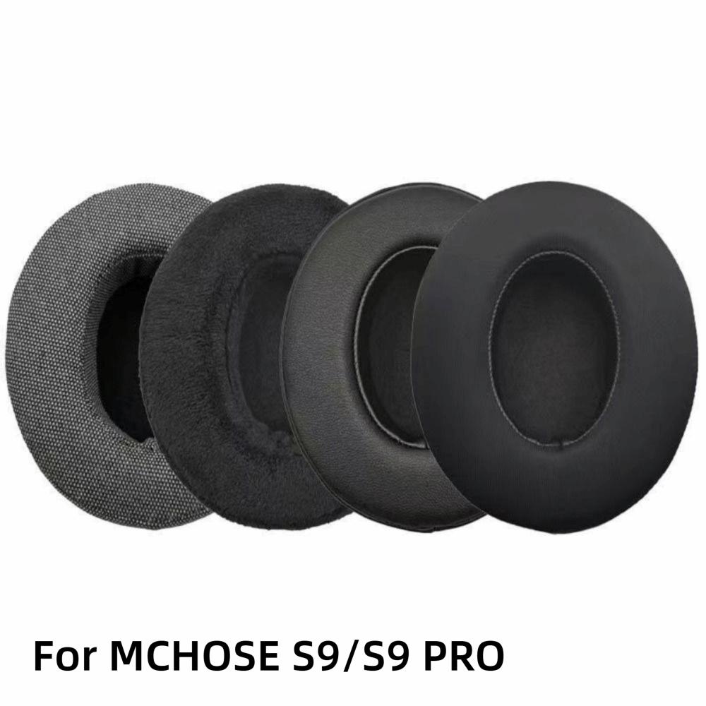 1 Pair Washable Headphones Earpads Protein Leather Earpads for MCHOSE S9/S9 PRO Studio Monitoring