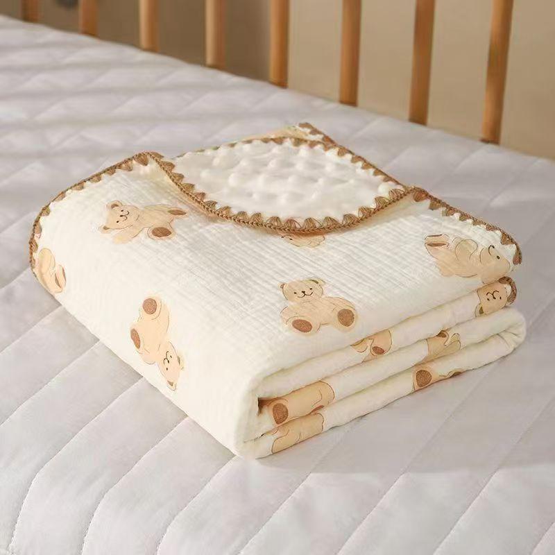 Newborn Cotton Bean Blanket: Thin, Machine Washable, Ideal for Toddler Outings and Naps