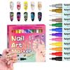 Waterproof Nail Art Pen, Quick Dry Nail Art Pens, 12/24 Color Nails Arts Pen Set, DIY Nails Arts Marker Drawing Painting Liner Pens