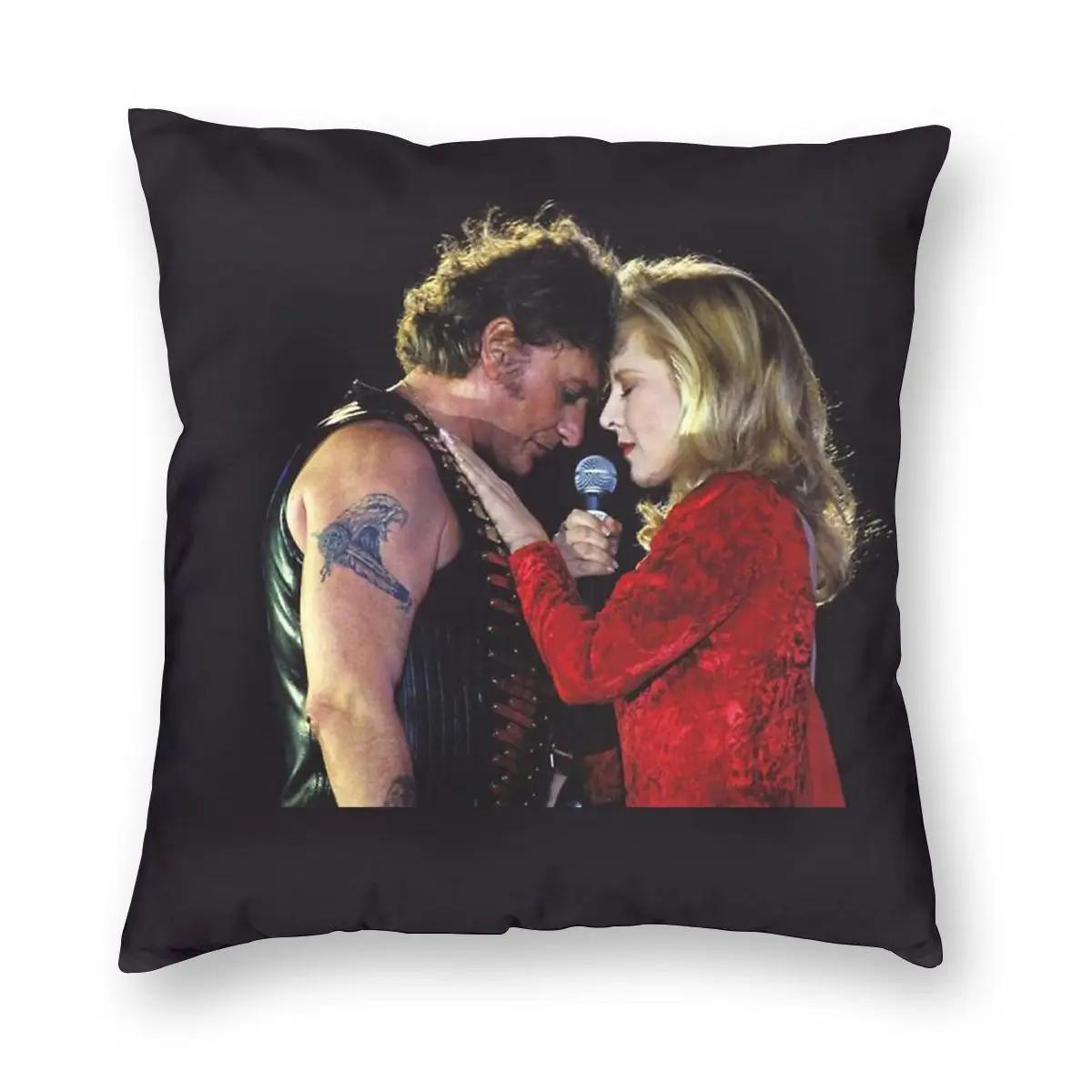 

Джонни Холлидей И Сильви Наволочка Декоративная Подушка Полиэстер Рок-Музыка Французский Певец Новинка Наволочки 66x66cm белый