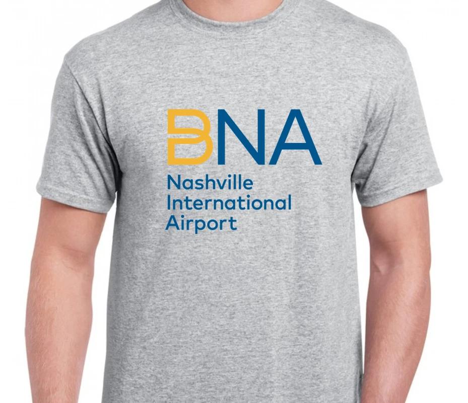 Nashville International Airport Tee Shirt Berry Field Tennessee Gray T-Shirt XL