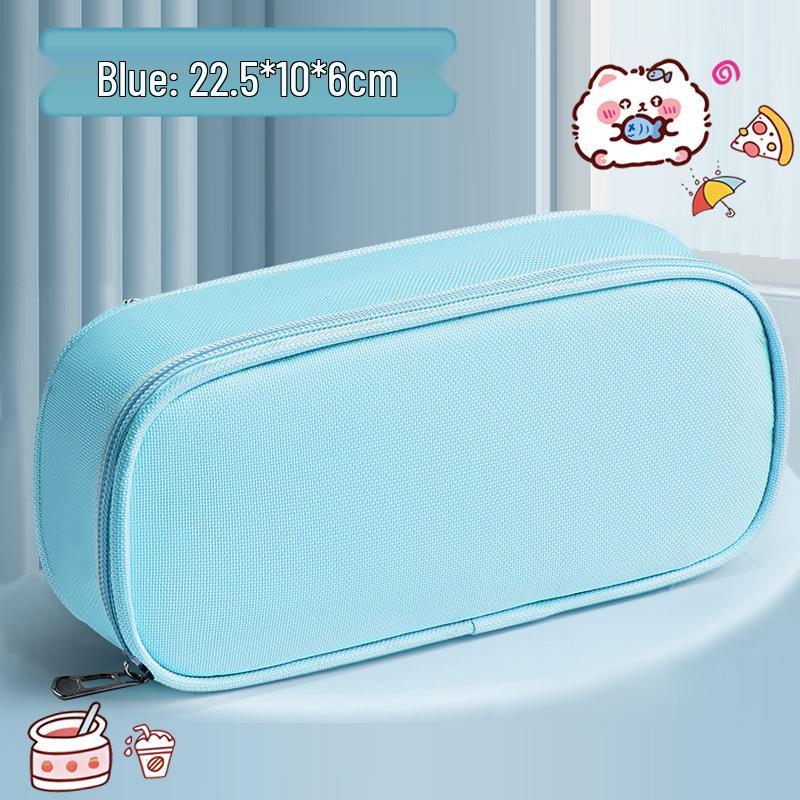 Double Layer Cartoon Pencil Case for Students - Large Capacity, High-Quality Print