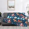 Santa Claus Snowflake Throw Blanket Ultra Soft Blanket Bedding for All Season Traveling Camping Home Decor Lightweight Blanket