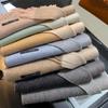 Autumn and winter new thickened soft warm scarf women's 100 wool double-sided solid color fringed scarf