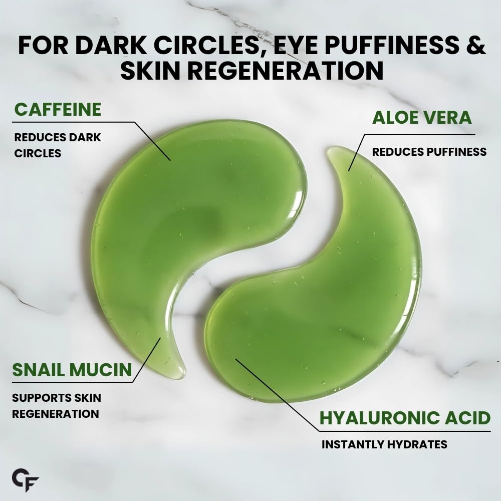 Carbamide Forte Hydrogel Under Eye Patches For Dark Circles, Puffiness & Fine Lines, 60 Patches (30 Pairs) X 2-Pack Eye Care Mask