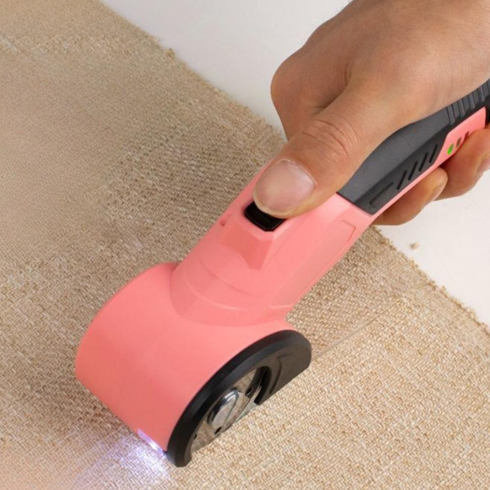 Cordless Electric Scissors Cardboard Cutter with LED Light Brushless Motor Hard Steel Blade for Cloth Leather Carpet DIY Tool