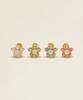 Minimalpiercing 14K Internal Moissanite Diamond Flower Labret Piercing Earrings