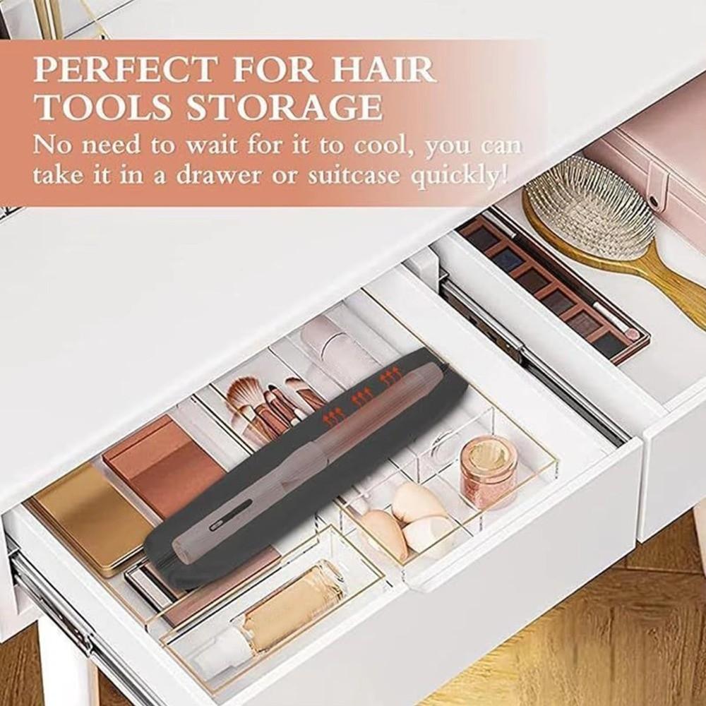 Heat Resistant Curling Iron Bag Portable Travel Hair Styling Case Compact Cosmetics Bag  Travel Use