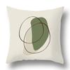 Simple Green Geometric Decoration Cushion Cover Tropical Plant Print Pillowcase Pillowcase Living Room Home Decoration