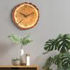 12 Inch Wood Grain Wall Clock Creative Tree Stump Design Silent Quartz