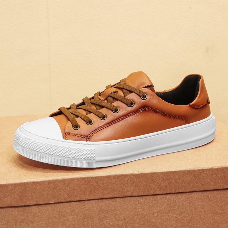 Men's Skate Genuine Leather Sneakers Male Comfy All-match Casual Sports Skateboard Shoes Spring Fashion Breathable Walking Shoes