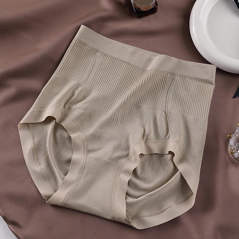Large Size Ladies Spring and Autumn Light Plastic Hip Anti  Light Breathable Comfortable Belly High Waist Triangle Briefs