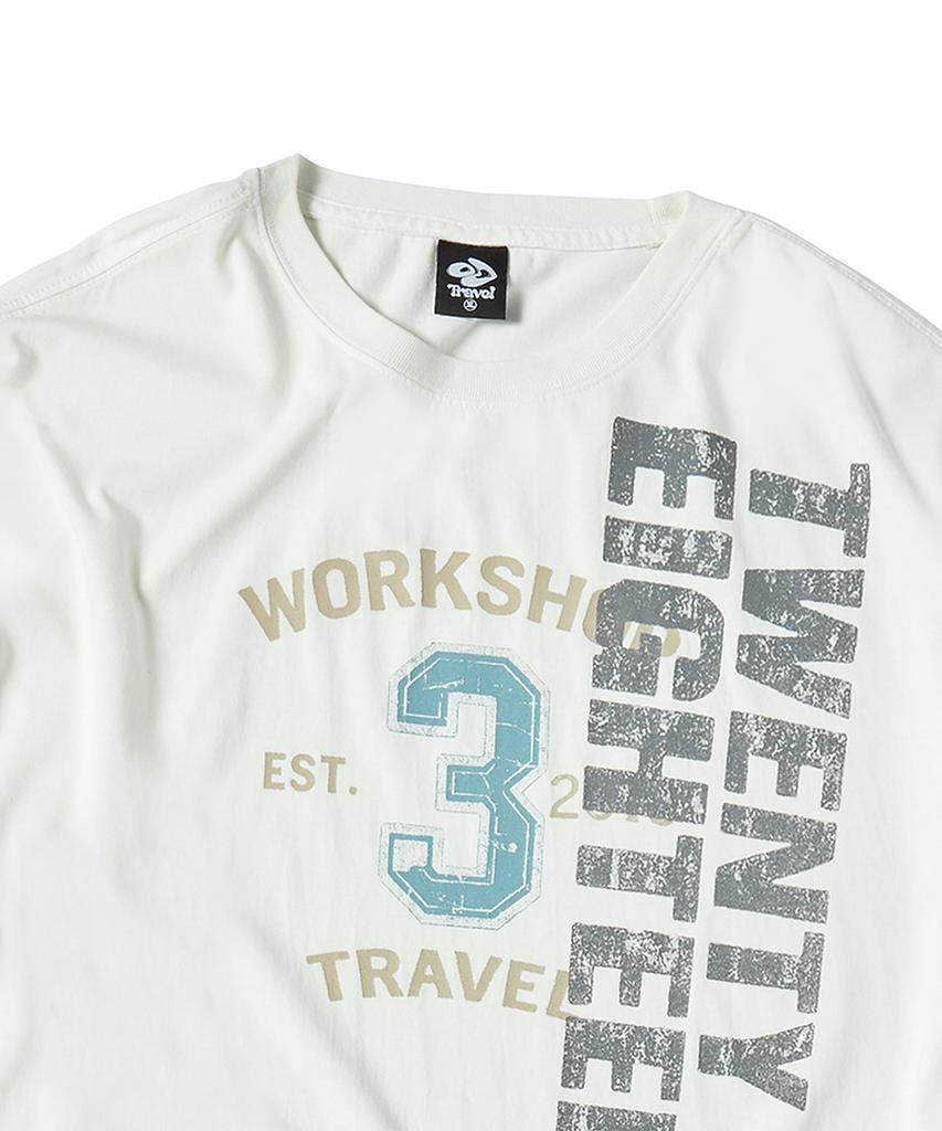 TRAVEL Genesis Pigment Short Sleeve T-Shirt Cream