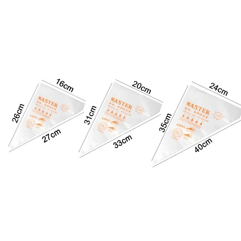 Disposable Pastry Bag Cake Cream Decoration Silk Flower Tool Kitchen Icing Food Preparation Bags Cup Cake Piping Tool for Baking