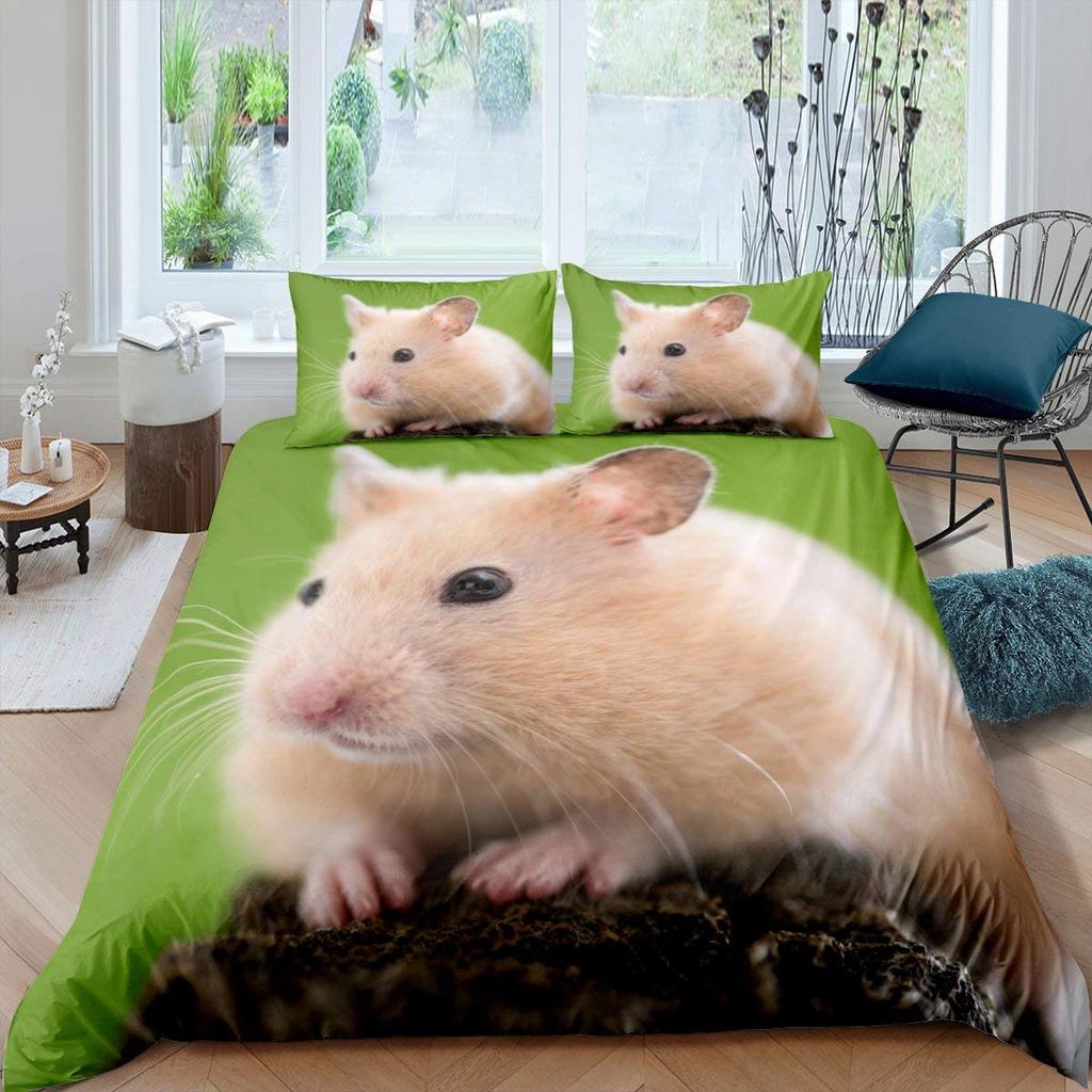 Sady povlaků na peřinu pro křečky pro děti Velikost Queen Lehký péřový povlak na peřinu Dekorace pokoje 2 povlaky na polštář 1 povlak na peřinu Bez přikrývky