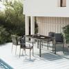 Vidaxl 5-Cz. Gartenmöbel-Set mit Kissen, Grau, PE-Rattan