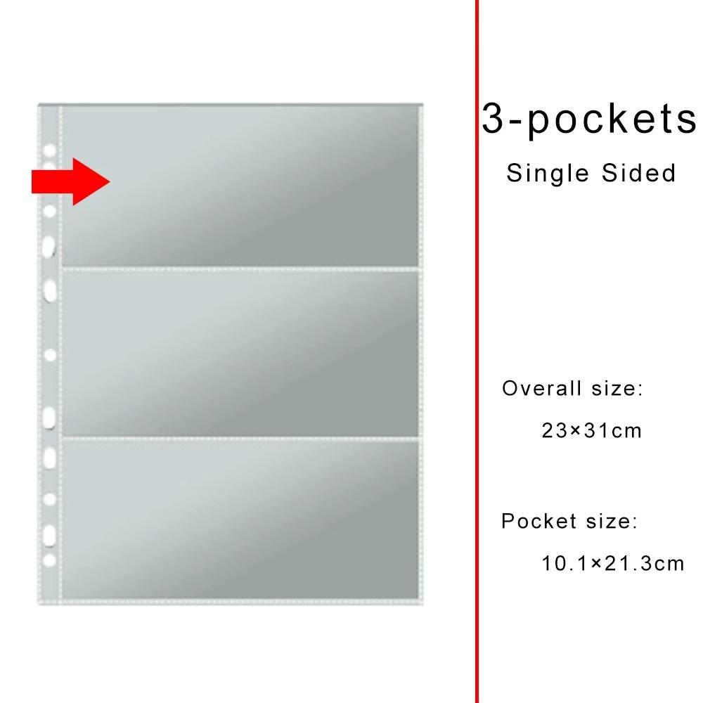 11-Hole Photo Album Pages A4 Photocards Sleeves Binder Refill Inner Page