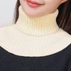 Knitted Fake Collar Ring Scarf For Woman Autumn Winter Warm Solid Color Neck Muffler Detachable Collar Scarves 25*17Cm